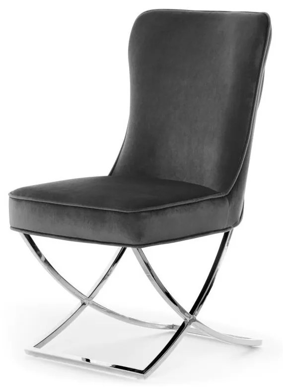 Scaun tapitat Scarlet gri închis/silver h97 cm