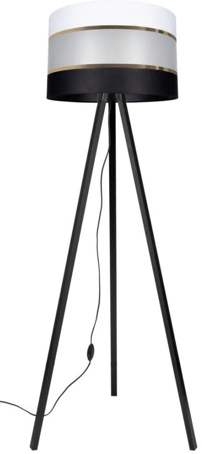 Lampadar CORAL 1xE27/60W/230V wenge/negru/alb/auriu