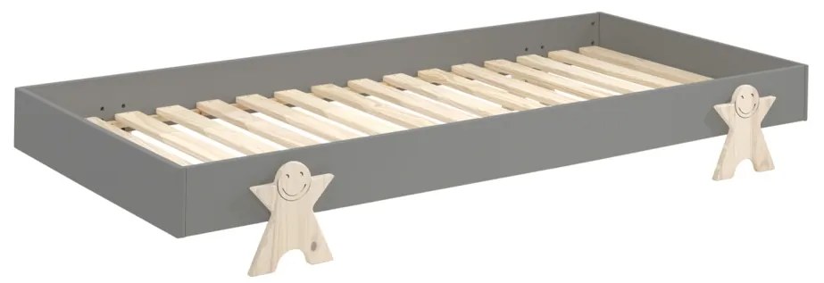 Set MODULO format din 2 Pat copii MODULO (90 x 200 cm) cu picioare Pat copii în formă de zâmbet.