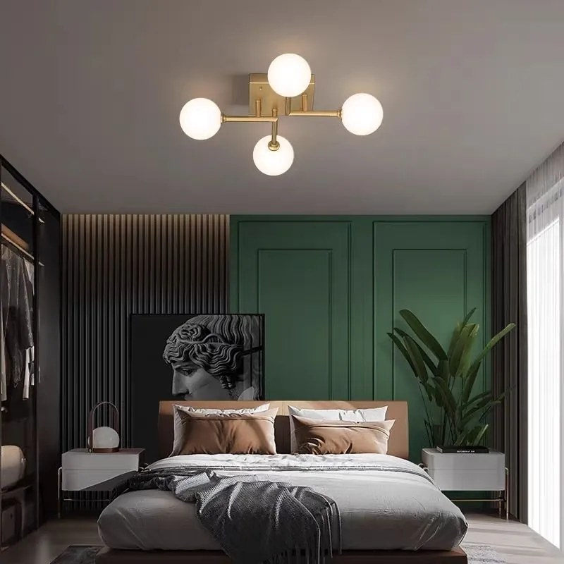 💡 Lustra DN06-4 Auriu – Simplitate Elegantă cu Accente de Lux