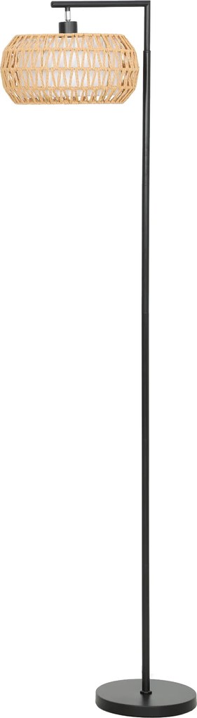 HOMCOM Lampă de podea cu abajur dublu boem, 3 temperaturi de culoare, intensitate reglabilă, telecomandă | Aosom Romania