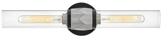 Hinkley HK-ELLISON2-BK-BN - Aplica de baie ELLISON 2xE27/40W/230V IP44 neagră