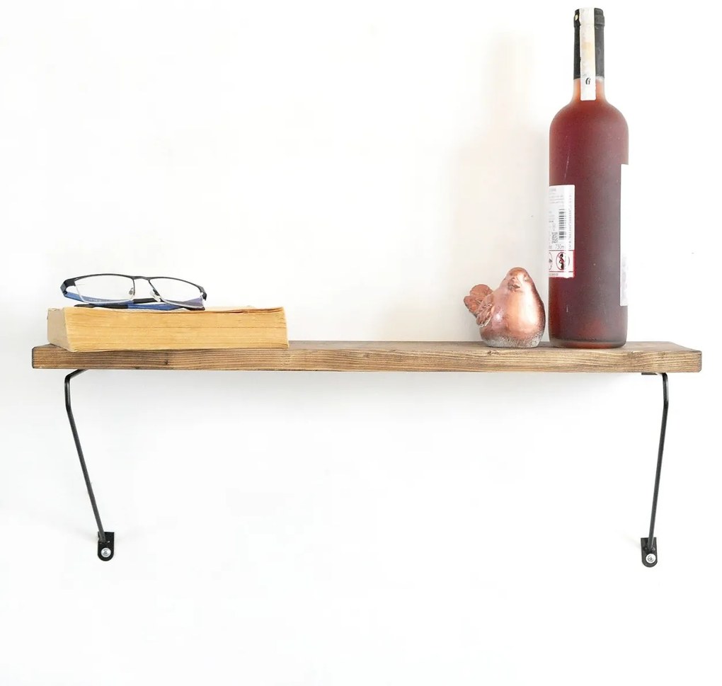 Raft din lemn Wr038 Nuc 60x20x14 cm