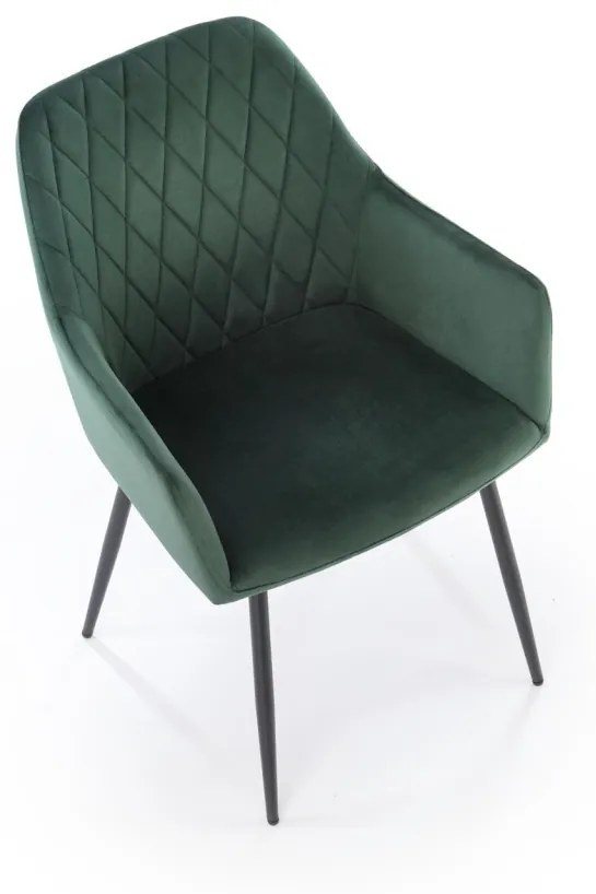 Scaun K558 velvet verde inchis