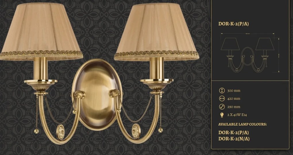 Aplica design clasic realizat manual Dorato