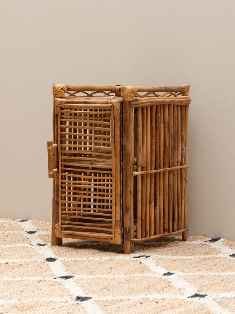 Noptiera din rattan, cu 2 rafturi, Harmonie