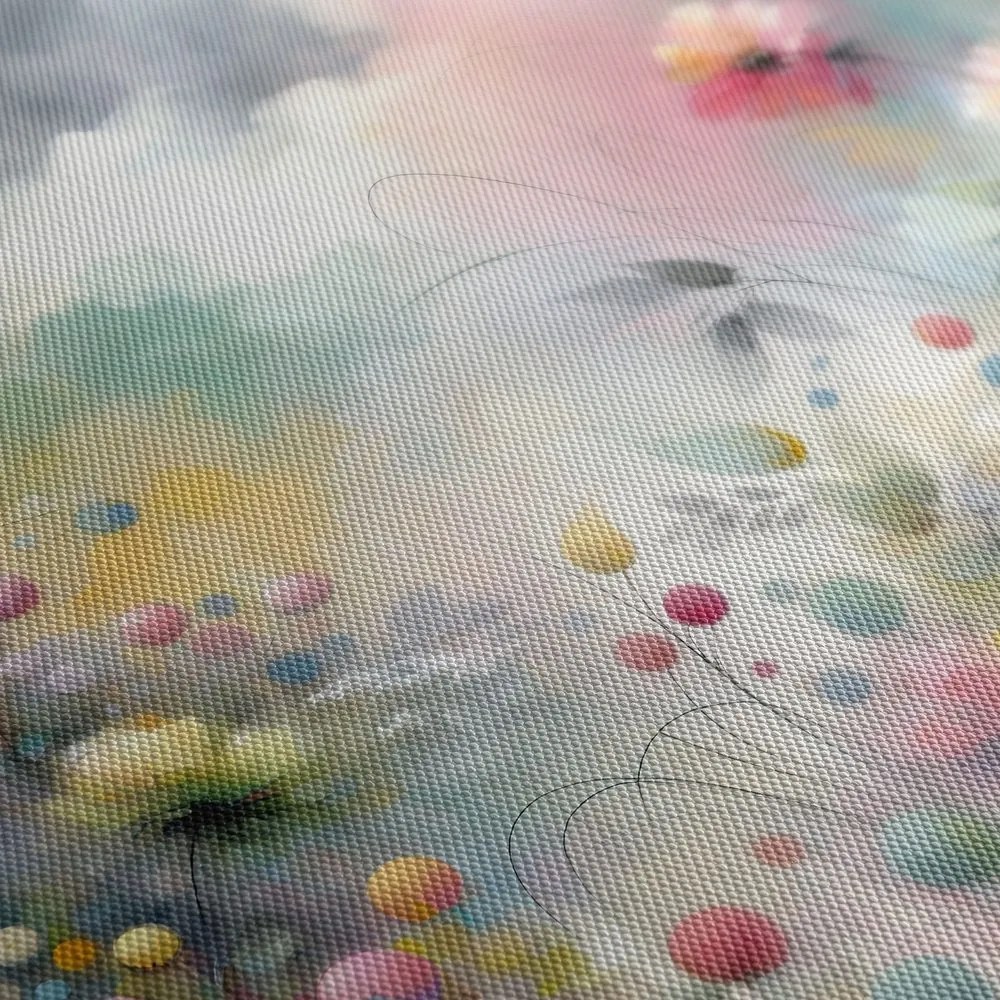 Tablou flori pastelate romantice