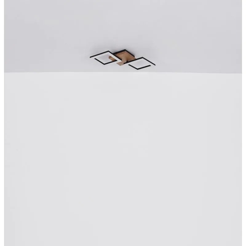 Plafoniera LED design modern Kerry negru, maro 30W