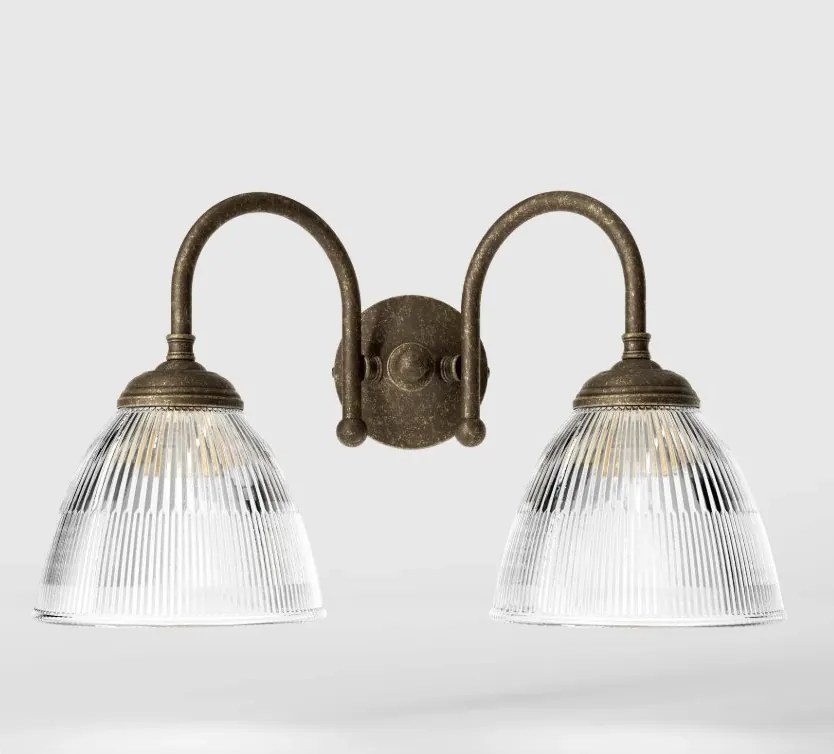 Aplica de perete stil neoclasic din alama si abajur ceramic Elide