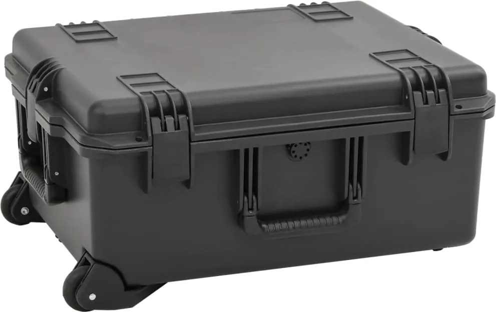 vidaXL Carcasă de transport portabilă, negru, 62,5x50x28,5 cm, PP