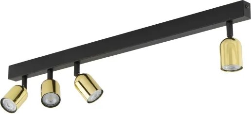 LED RGBW spot reglabil TOP 4xGU10/6,5W/230V 2700-6500K negru/auriu