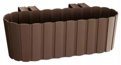 Jardiniera decorativa, suport plastic, maro, 4.9 L, 38.3x21.2x13 cm, Boardee Hook