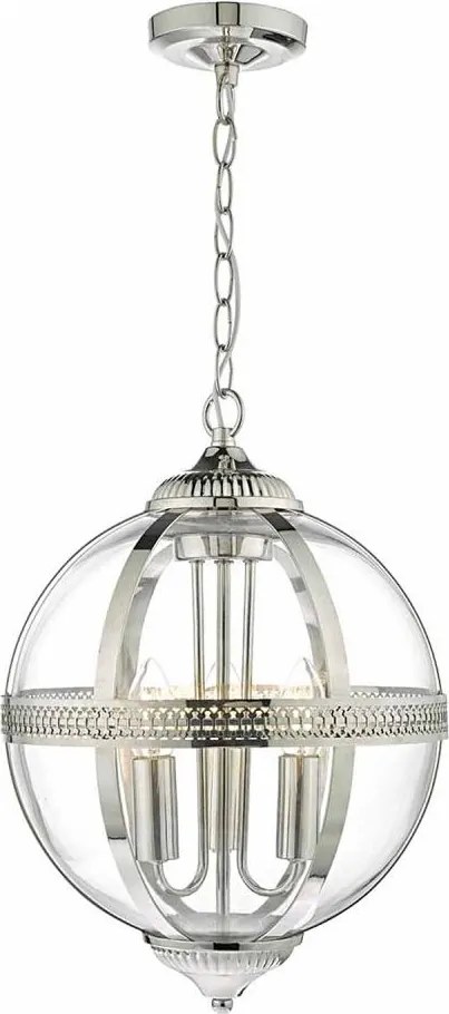 Där Lighting VAN0338 - Candelabru pe lanț VANESSA 3xE14/40W/230V crom lucios