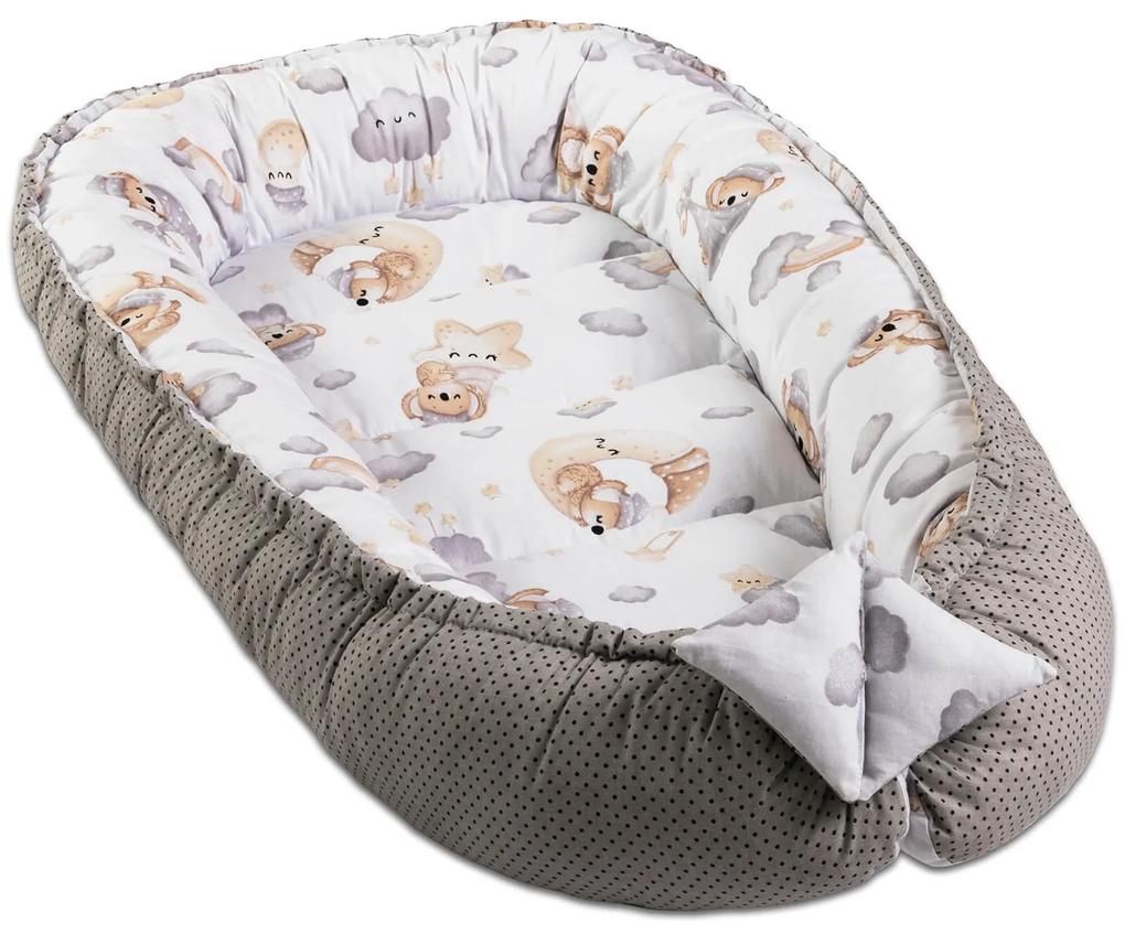 Cosulet bebelus pentru dormit Kidizi Baby Nest Cocoon 90x50 cm Koala Dreams