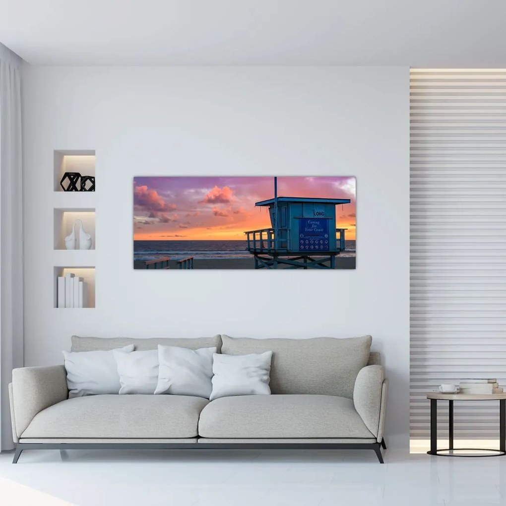Tablou de pe plaja Santa Monica (120x50 cm)
