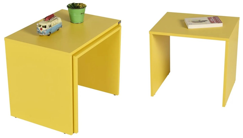 Set 3buc. măsuțe cafea Losuku 2 (galben) . 1094307