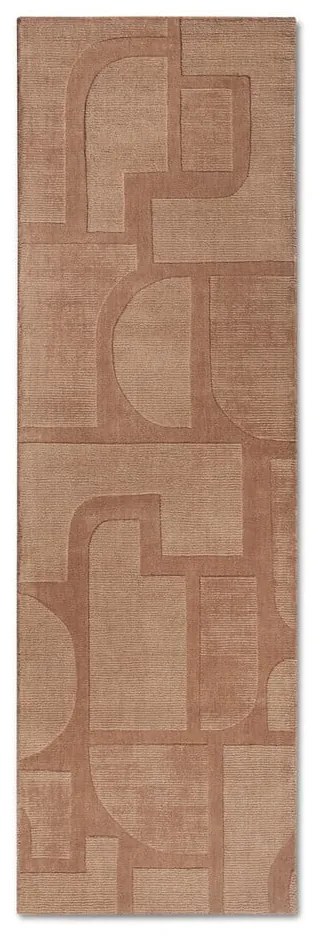 Covor tip traversă maro țesut manual din lână 80x250 cm Alexis – Villeroy&amp;Boch