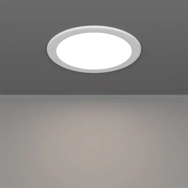 Eglo 901432-LED RGBW Plafonieră FUEVA-Z cu sticlă fumurie și iluminare de fundal, LED/9,5W/230V Ø16,8 cm IP44 alb