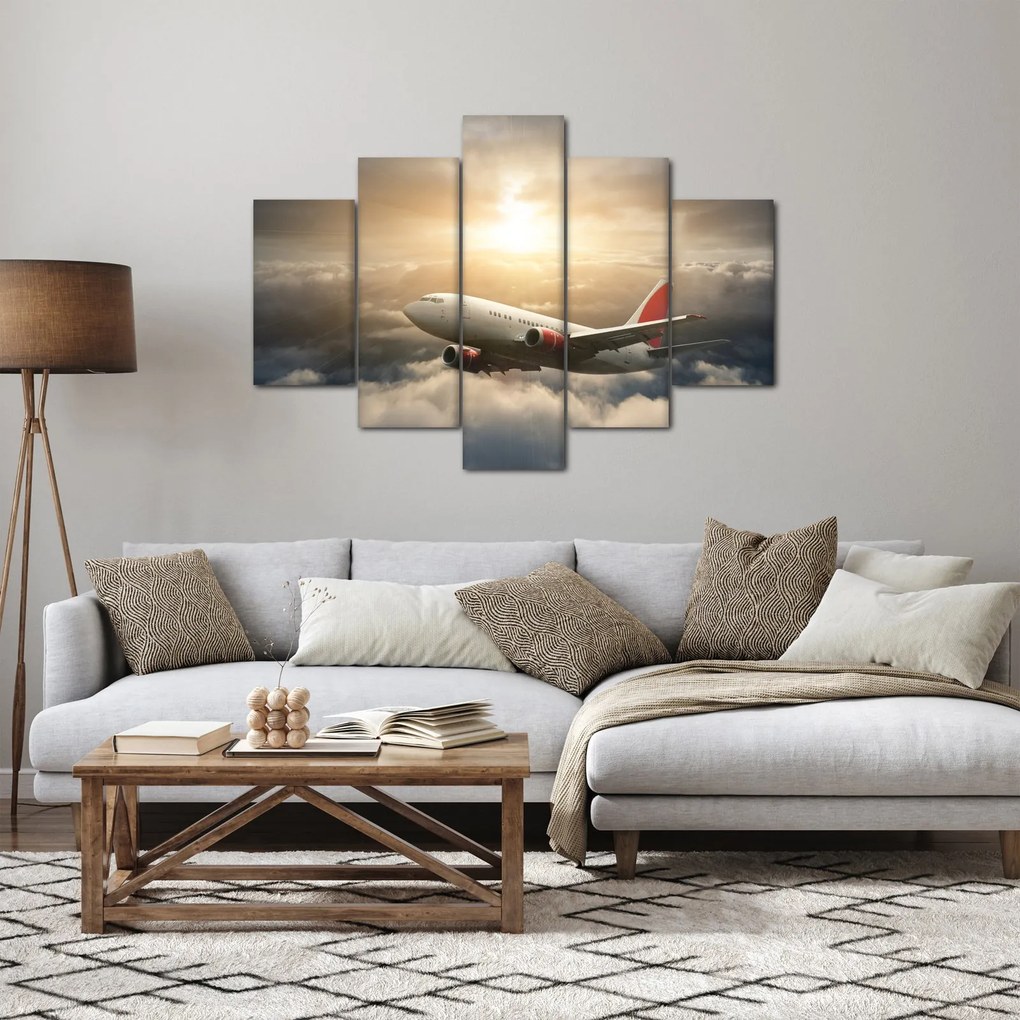 Tablou - Avion în nori (150x105 cm)