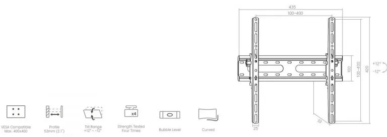 Стойка за телевизор Crown WM45K3270ST