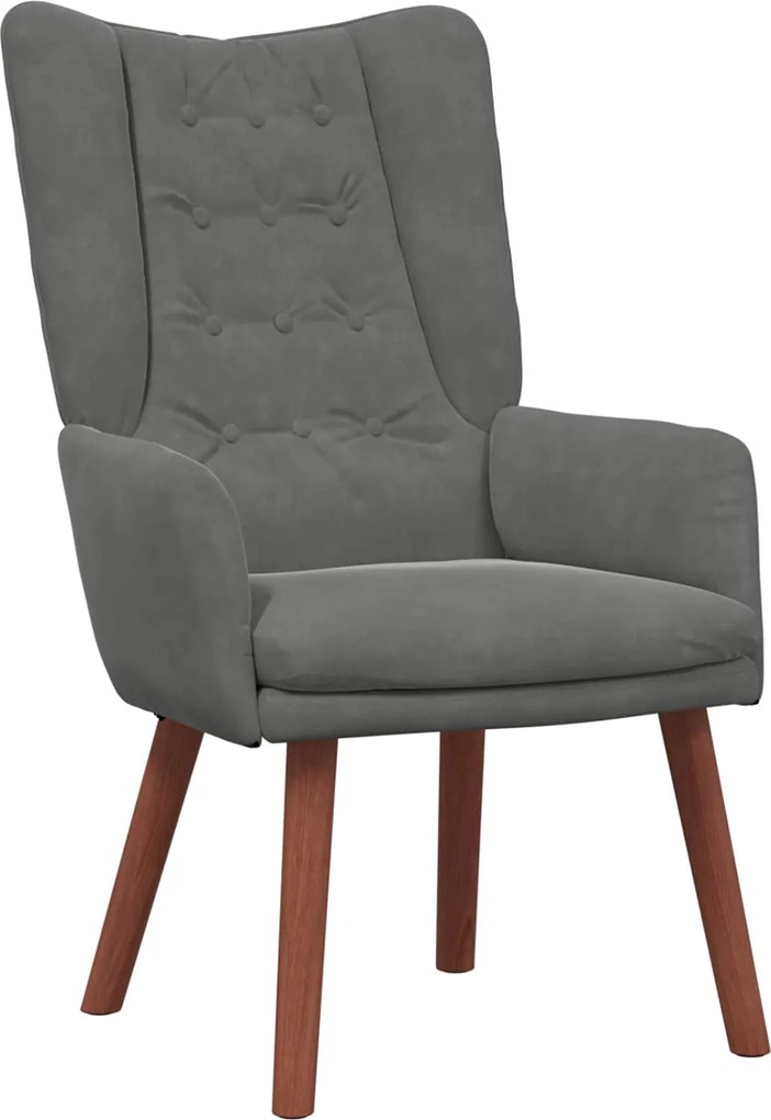 vidaXL fotoliu Gri închis 63 x 67 x 94 cm Catifea