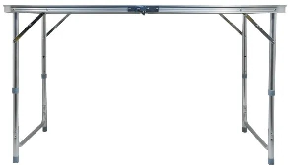 Masă camping pliabilă + 4 scaune alb/crom