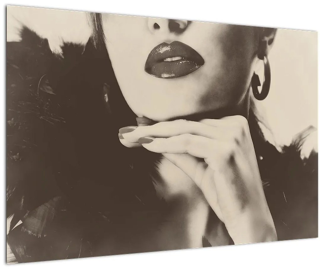 Tablou - Vintage, poza unei femei (90x60 cm)