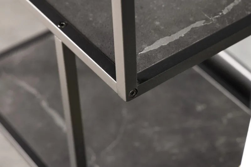 Raft design industrial Slim Line 185x77cm, negru