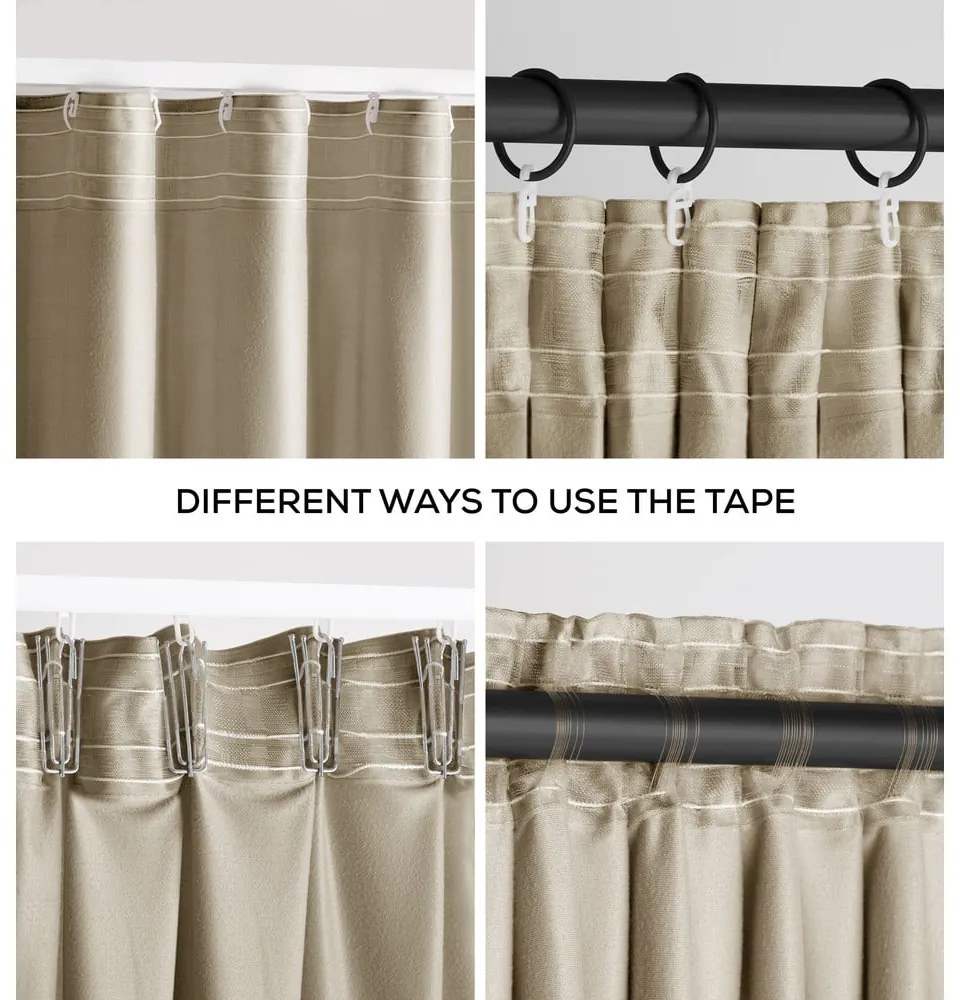 Draperie maro/bej dimout (semi-opacă) din catifea 140x245 cm Pleat – Restilo