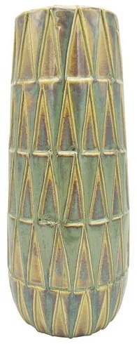 Vaza Nomad, ceramica, verde, 33 x 14 x 14 cm