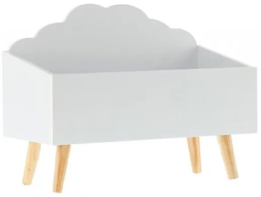 Lada depozitare jucarii, lemn, model nor, alb, 58x28x45 cm, Chomik