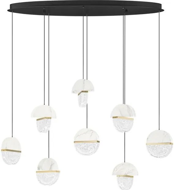 Lustra decorativa cu 8 pendule LED 3000K DORIN