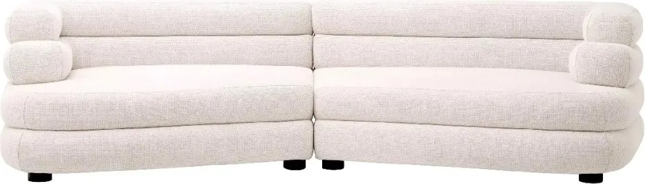 Canapea design LUX cu spatar rotunjit Malaga L, Lyssa off-white
