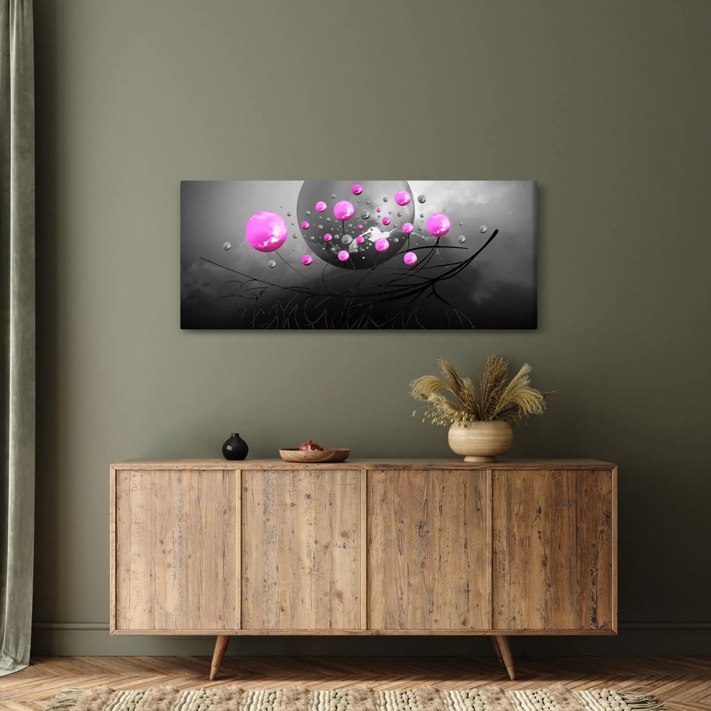 Tabloul cu bile roz (120x50 cm)