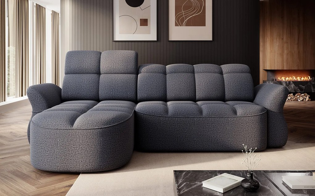Colțar lemn masiv extensibil Beneth 301×185 cm Personalizabil - Stânga, Space 40