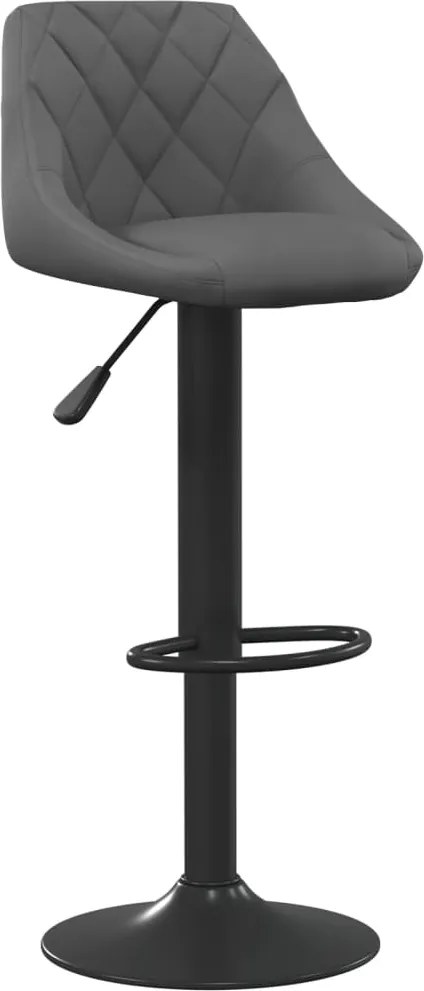 vidaXL Scaun de bar, gri închis, catifea