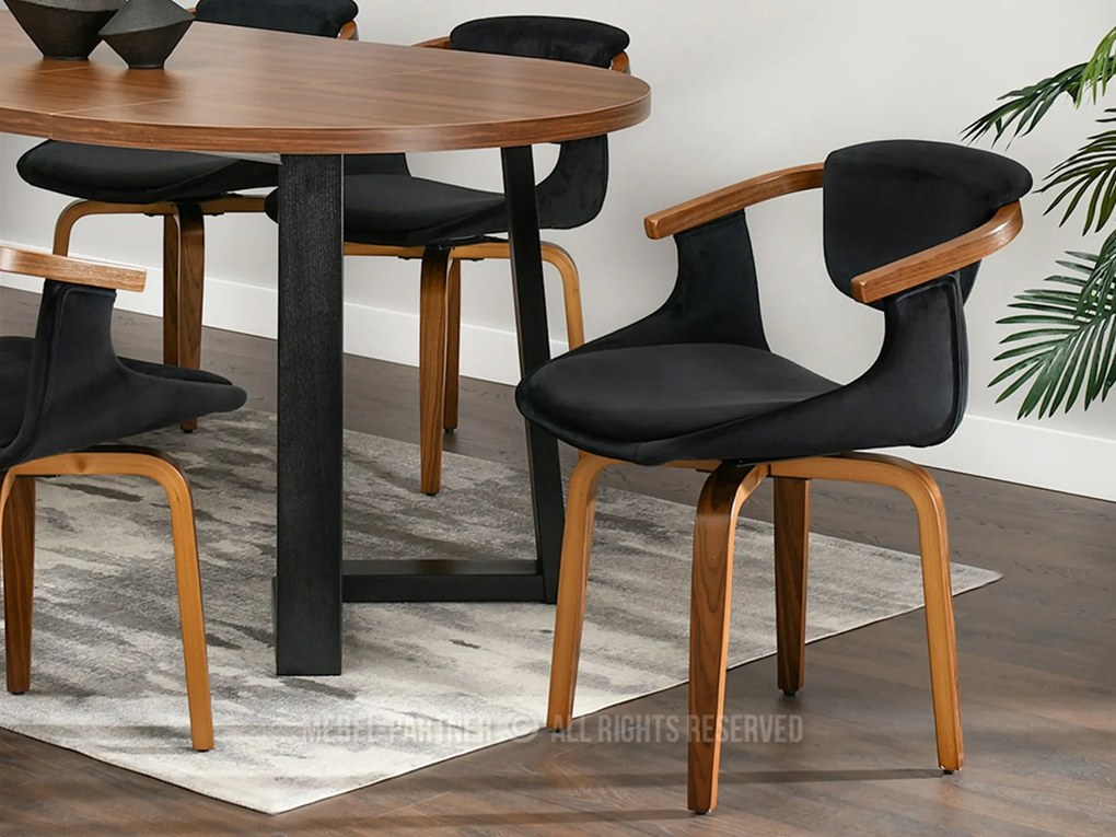 Scaun Max K (negru + nuc). 1111150