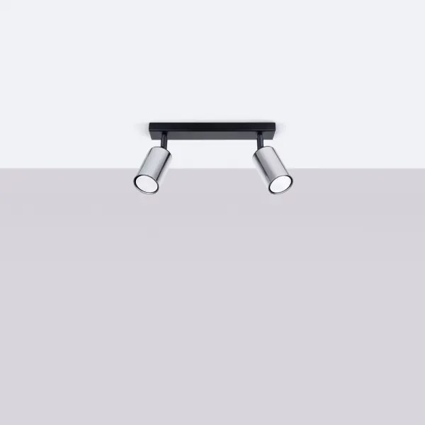 Spot Sollux SL.1367 WINX 2xGU10/10W/230V negru/crom