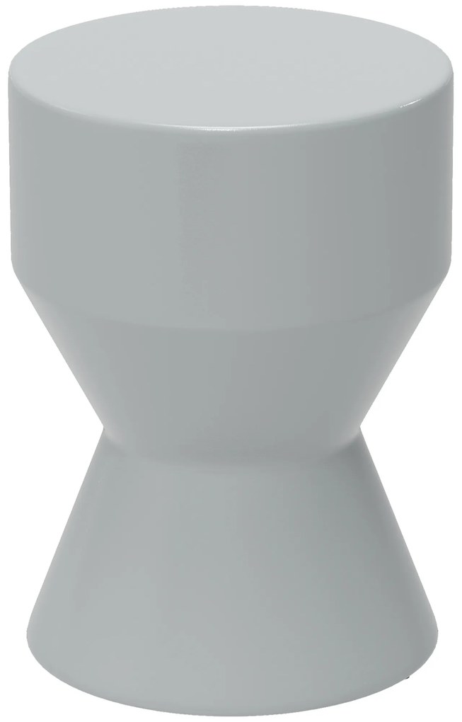 Outsunny Scaun de gradina din ceramica, suport 120kg Ø33 x 45,5 cm rezistent la intemperii, cu design de clepsidra, Gri deschis | Aosom Romania