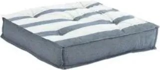 Saltea pătrată din bumbac în dungi pentru podea și terasă, 60×60×12 cm, „Stripe Sitting Pad"