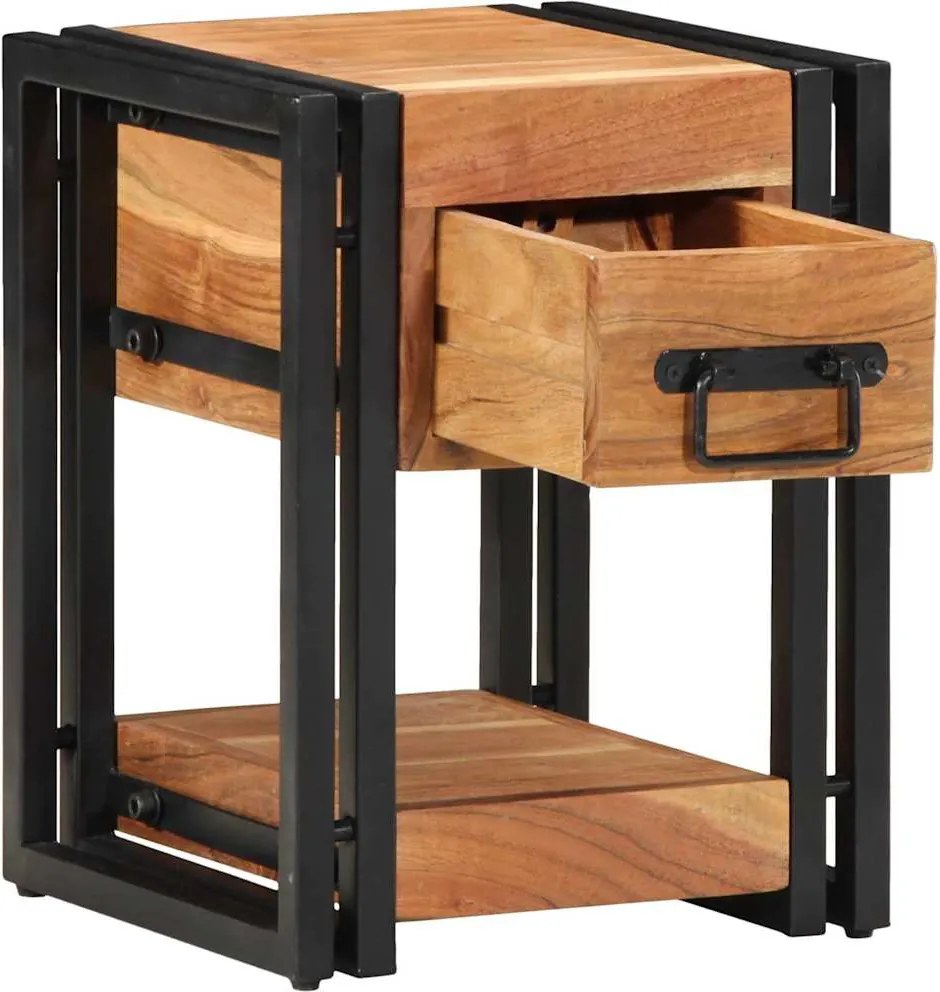 vidaXL Dulap de noapte Maro 30 x 30 x 40 cm lemn masiv de acacia