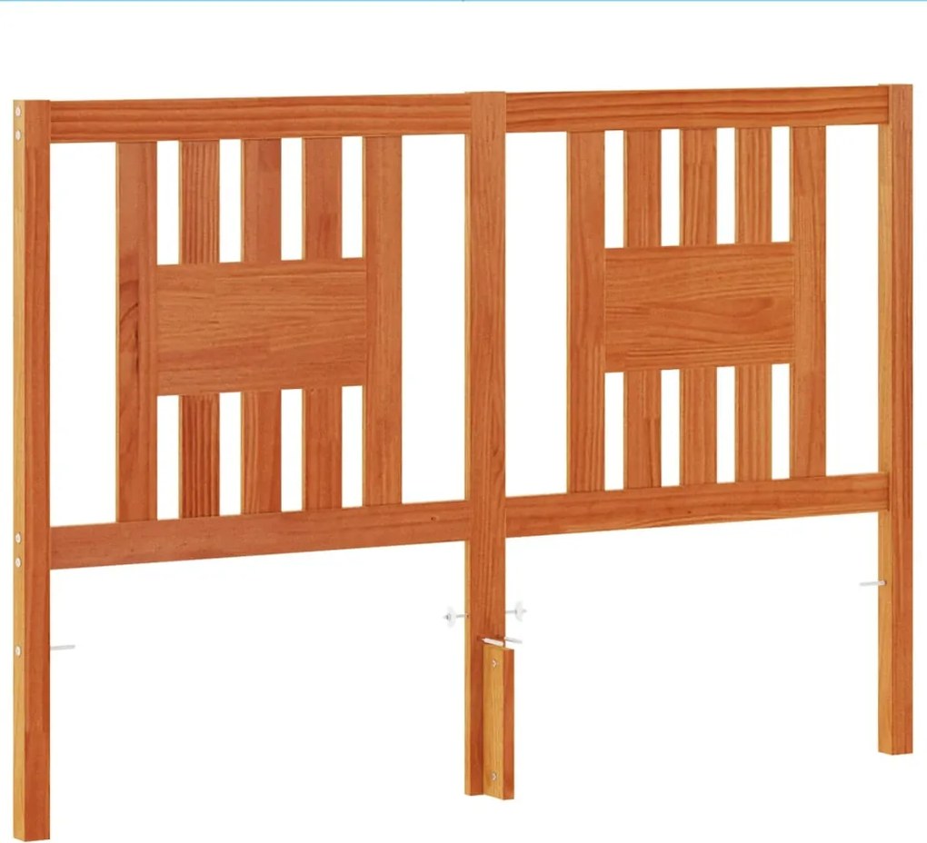 vidaXL Tăblie de pat, maro ceruit, 140 cm, lemn masiv de pin
