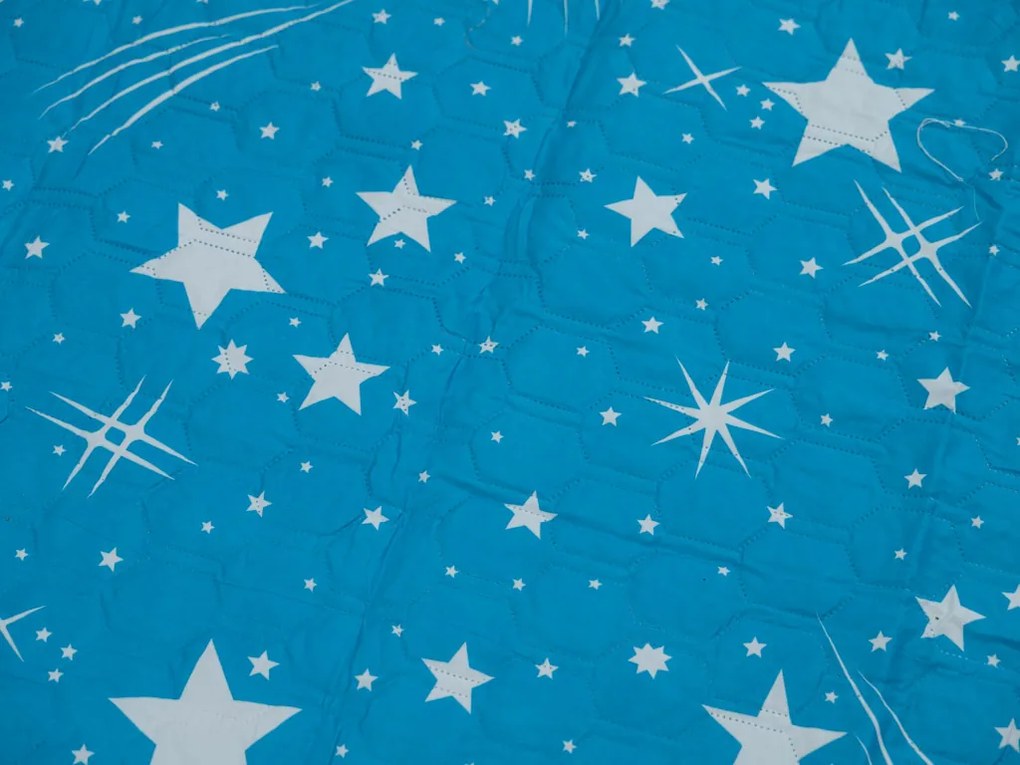 Cuvertura de pat NIGHT SKY HEXAGON, turcoaz Dimensiune: 170 x 220 cm