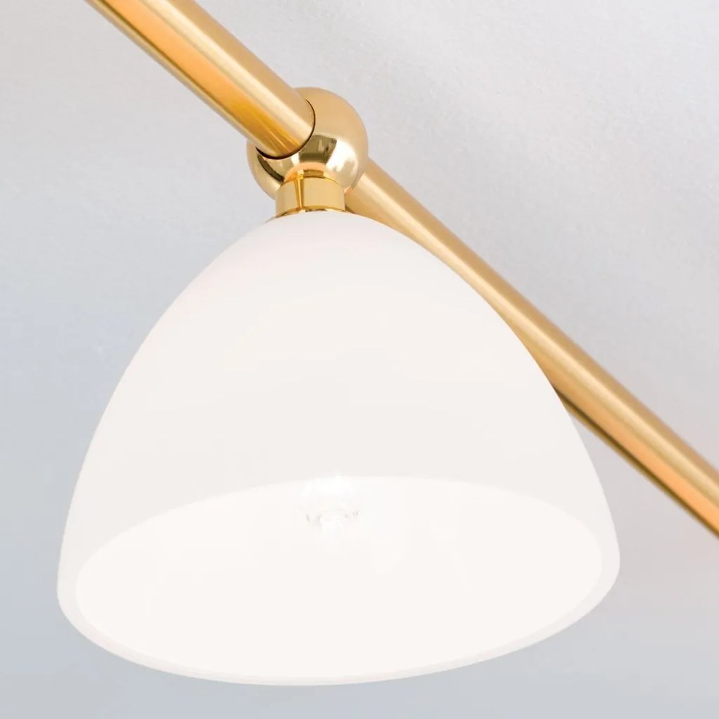 Plafoniera design modern OPALDESIGN 6L, auriu mat