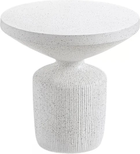 Măsuță de cafea rotundă Sintro 54 cm - terrazzo alb