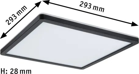 Paulmann 79921 - Panou LED dimabil 16W ATRIA 230V 3000K 29,3x29,3 cm negru