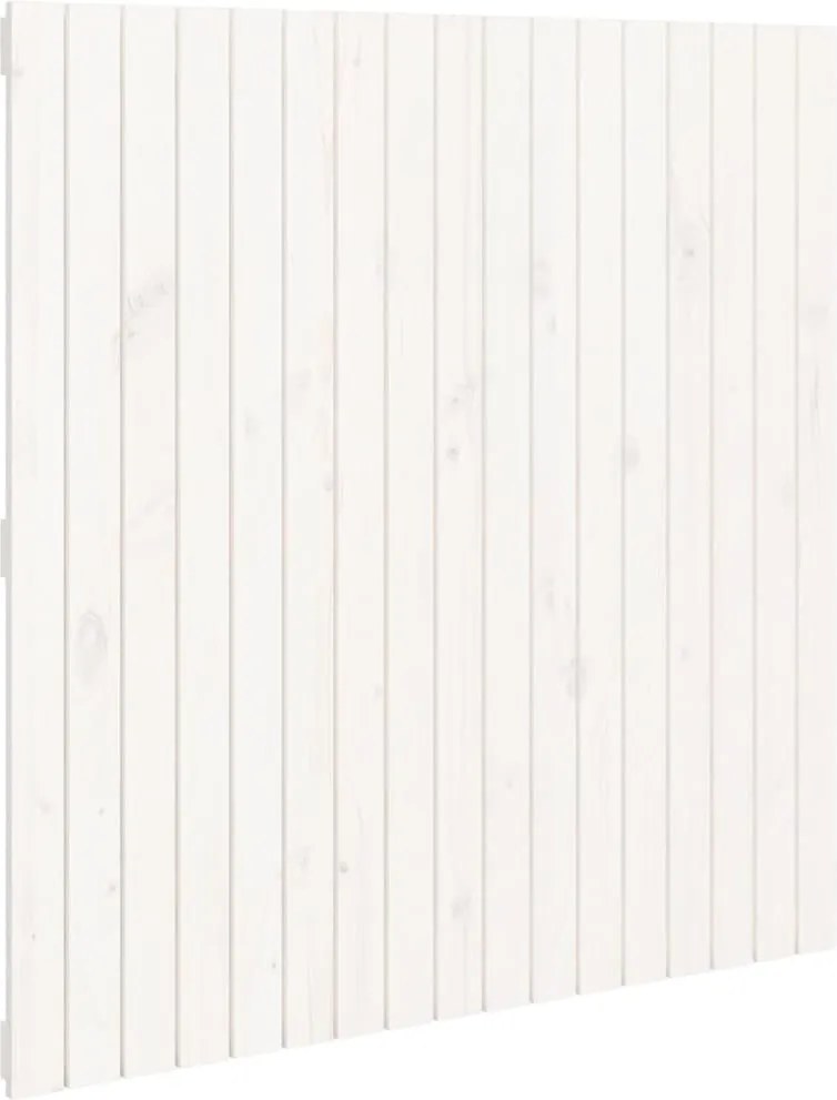 vidaXL Tăblie de pat pentru perete, alb, 108x3x110 cm, lemn masiv pin
