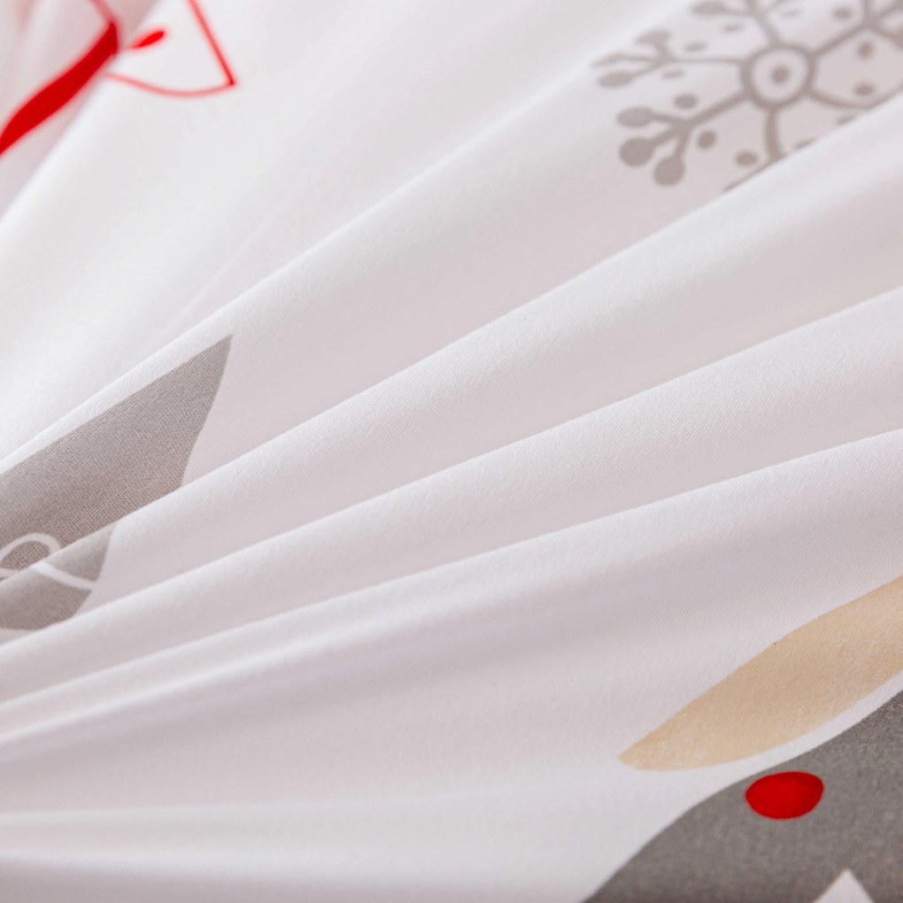 Lenjerie de pat din microfibra JINGLE albă Dimensiune lenjerie de pat: 70 x 90 cm | 140 x 220 cm