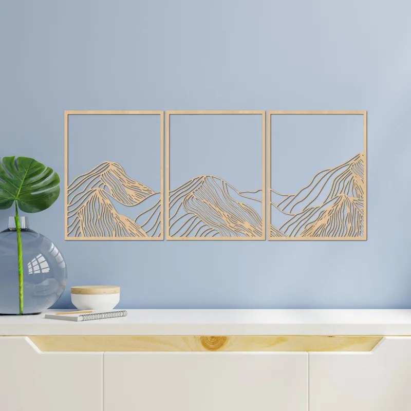 SENTOP | Decorațiune elegantă din lemn cu motive de munți | MAUTANIS