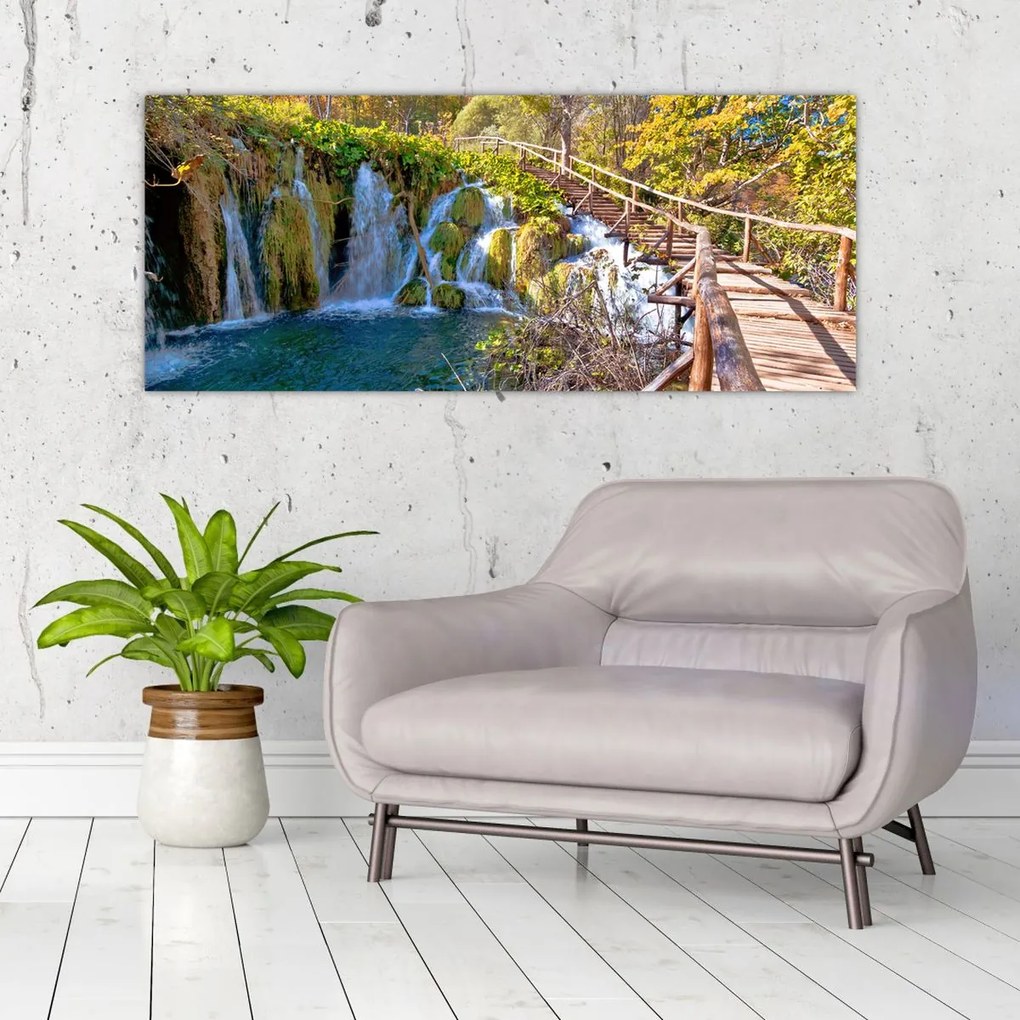 Tablou - Intrare in cascade (120x50 cm)